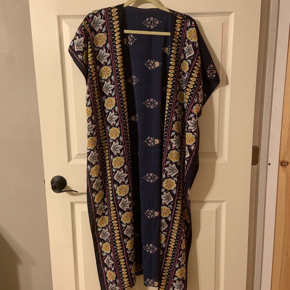 Long duster kimono